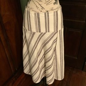 🌸 GAP A-line Striped Linen Skirt 🌸